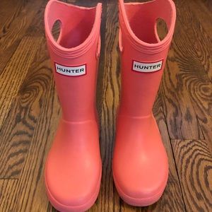 Girls Pink Hunter Boots